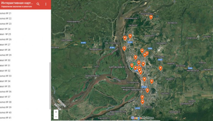 В Хабаровском крае появилась интерактивная карта свалок - «Экология России»