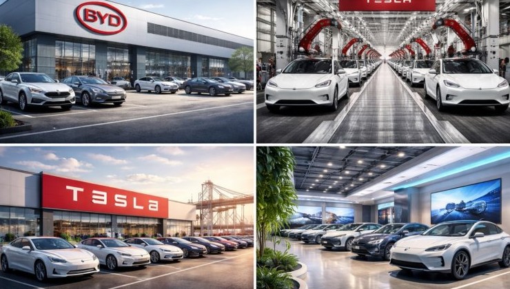 Электромобили: BYD может опередить Tesla по итогам 2025 года - «В мире»