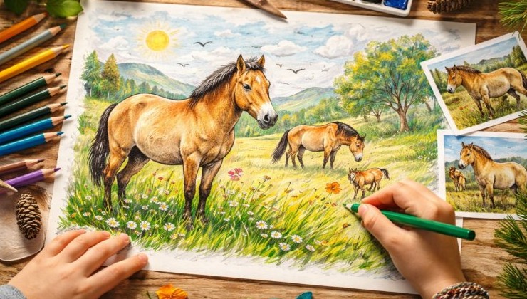 В Оренбуржье прошёл конкурс рисунков о лошади Пржевальского - «Зеленая Экономика»